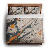 Jason Dark Teal & Orange in King (104" x 88") Size