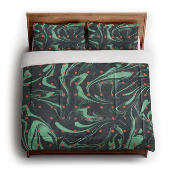 Acid Burn Teal & Orange in King (104" x 88") Size