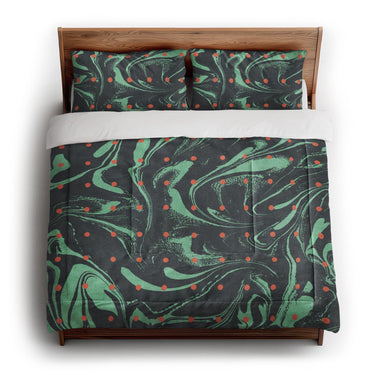 Acid Burn Teal & Orange in King (104" x 88") Size
