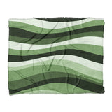 Sinuous Green Monochrome in King (104" x 88") Size