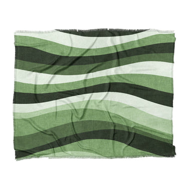 Sinuous Green Monochrome in King (104" x 88") Size