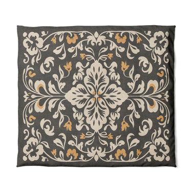 Annette Vintage Black & Yellow in King (104" x 88") Size