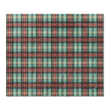 Ferguson Plaid Teal Red in King (104" x 88") Size