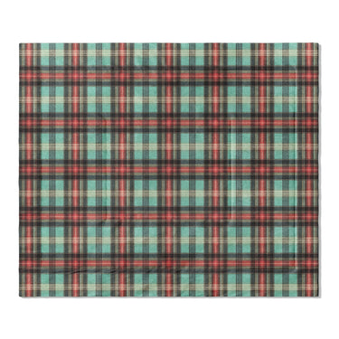 Ferguson Plaid Teal Red in King (104" x 88") Size