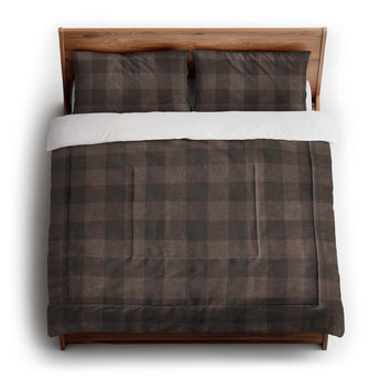 Buffalo Plaid Hickory Brown in King (104" x 88") Size