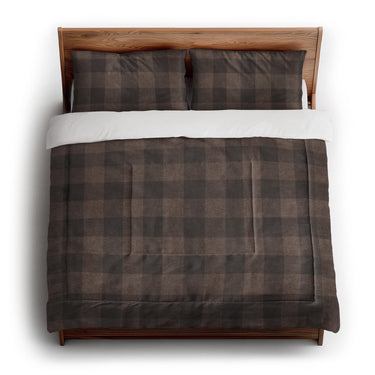 Buffalo Plaid Hickory Brown in King (104" x 88") Size