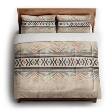 Loxcie Ivory & Blue in King (104" x 88") Size