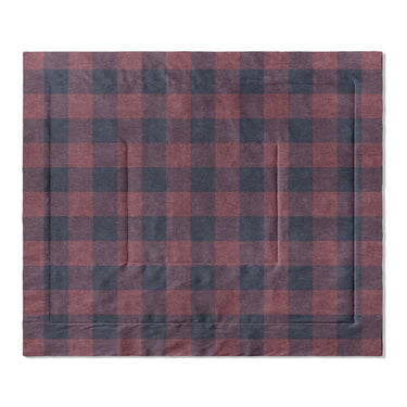 Buffalo Plaid Maroon & Navy in King (104" x 88") Size
