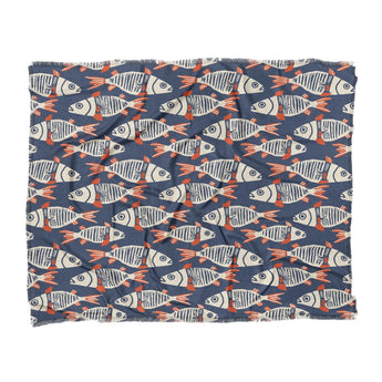 Tribal Fish in King (104" x 88") Size