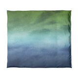 Micah Watercolor Blue & Green in King (104" x 88") Size