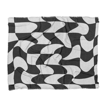 Twyla Checkered Black & White in King (104" x 88") Size