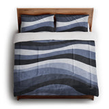 Sinuous Navy Monochrome in King (104" x 88") Size
