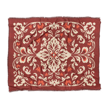 Annette Red & Ivory in King (104" x 88") Size