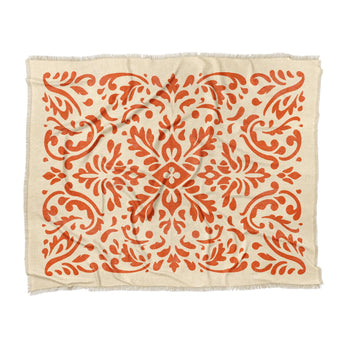 Floranna Ivory & Orange in King (104" x 88") Size