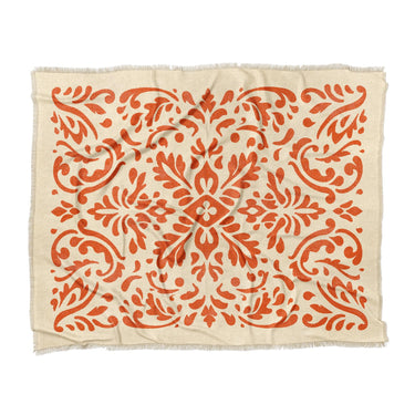 Floranna Ivory & Orange in King (104" x 88") Size