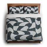 Twyla Checkered Navy in King (104" x 88") Size
