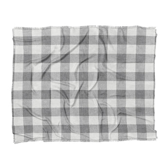 Buffalo Plaid Light Grey in King (104" x 88") Size