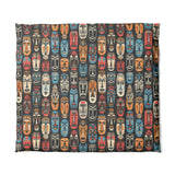 Tribal Masks in King (104" x 88") Size