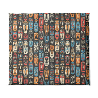 Tribal Masks in King (104" x 88") Size