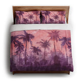 Sunset Palms Pink & Purple in King (104" x 88") Size