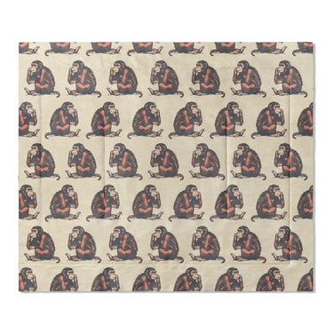 Thinking Chimps in King (104" x 88") Size