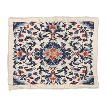 Wilhemina Navy & Red in King (104" x 88") Size