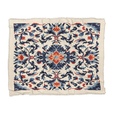 Wilhemina Navy & Red in King (104" x 88") Size