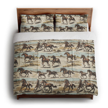 Wild Horses in King (104" x 88") Size