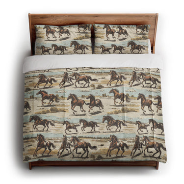 Wild Horses in King (104" x 88") Size