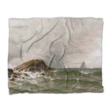 Stormy Narragansett Pier by Thomas Bircher in King (104" x 88") Size
