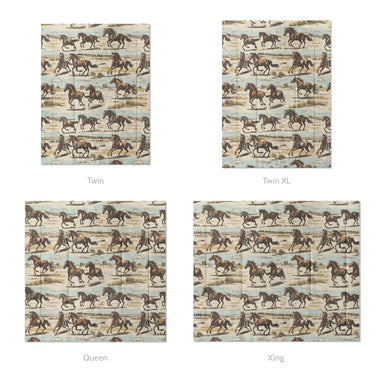 Wild Horses Mockup Comforter Sizing