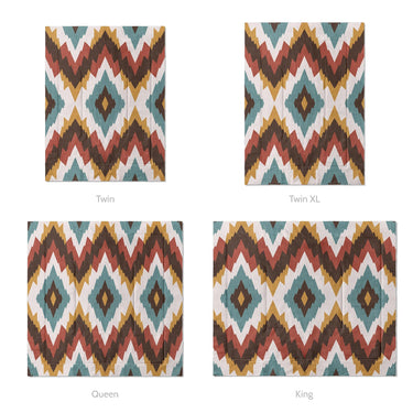 Dyani Sky & Umber Mockup Comforter Sizing