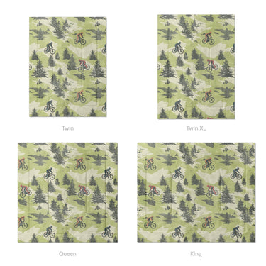 Mountain Bike Park Mockup Comforter Sizing
