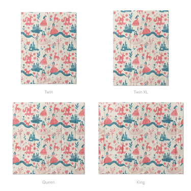 Pink Princess Fairytale Mockup Comforter Sizing