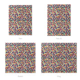 Pixel Mosaic Multicolor Midtone Mockup Comforter Sizing
