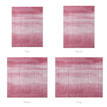 Jacinda Watercolor Pink Ombre Mockup Comforter Sizing