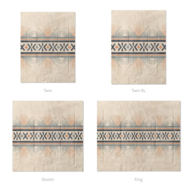 Loxcie Ivory & Blue Mockup Comforter Sizing