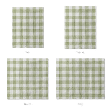 Buffalo Plaid Light Sage Mockup Comforter Sizing