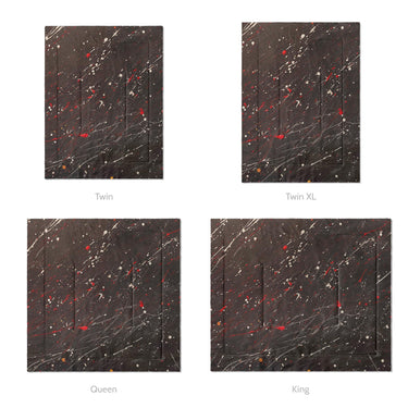 Edgar Red & Vintage Black Mockup Comforter Sizing
