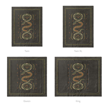 Snake in the Woods Mockup Comforter Sizing