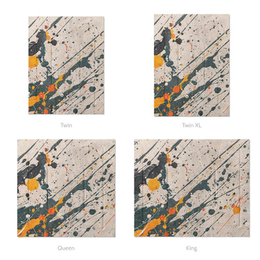 Jason Dark Teal & Orange Mockup Comforter Sizing