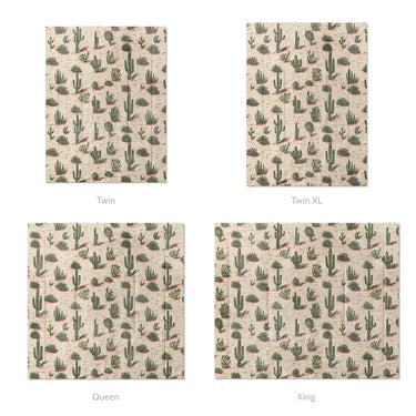 Desert Cacti Mockup Comforter Sizing