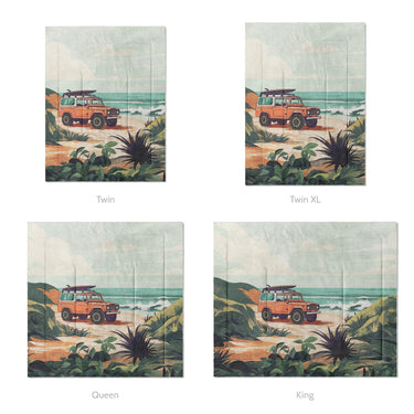 Beach Cruiser Mockup Comforter Sizing