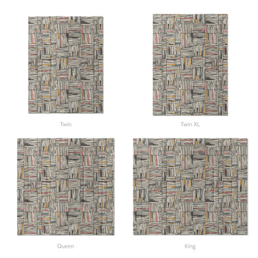 Atticus Multicolor Crosshatch Mockup Comforter Sizing