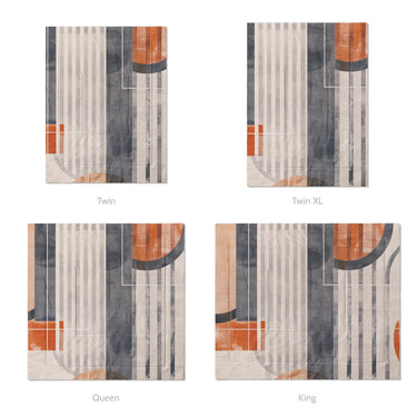 Gordian Navy & Orange Mockup Comforter Sizing