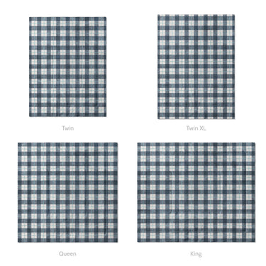 Wallace Plaid Blue & Teal Mockup Comforter Sizing