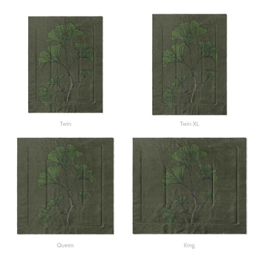 Ginko Green Mockup Comforter Sizing