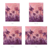 Sunset Palms Pink & Purple Mockup Comforter Sizing