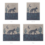 Desert Coyote Midnight & Dusty Blue Mockup Comforter Sizing