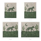 Desert Coyote Forest & Moss Green Mockup Comforter Sizing
